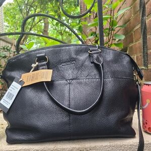 American Leather Carrie Dome Satchel Black New